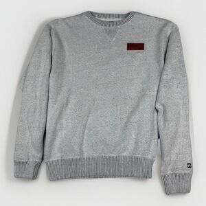 Jackson Hole WY Graphic Crewneck Sweatshirt Gray Marled Knit Retro Souvenir Sz S